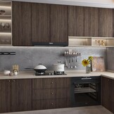 Zelfklevende Houtnerf Folie Beuken Donkerbruin | 80x400 cm | 73% Korting