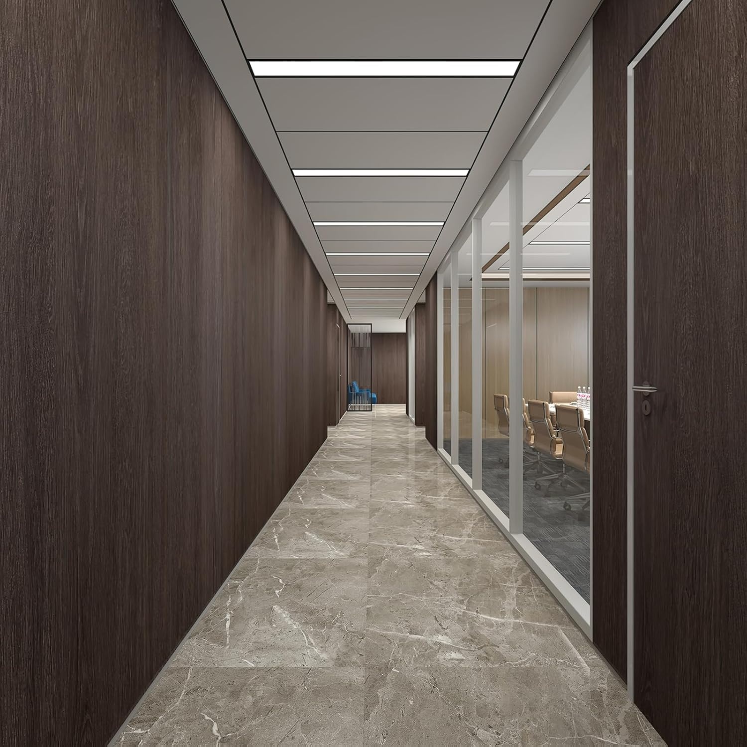 Zelfklevende Houtnerf Folie Beuken Donkerbruin | 80x400 cm | 73% Korting