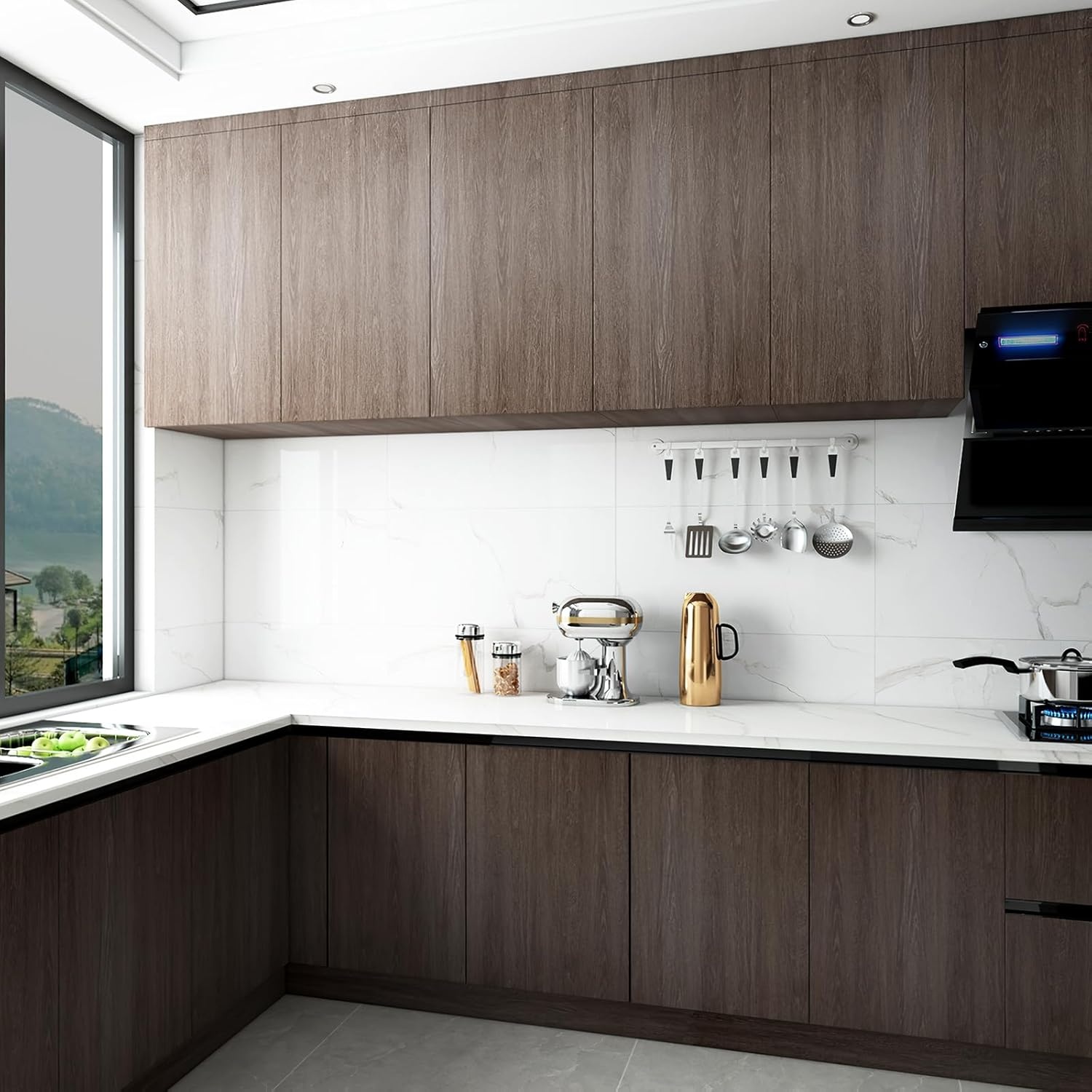 Zelfklevende Meubelfolie Houtnerf Donkerbruin - 57% Korting!