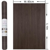 Zelfklevende Houtnerf Folie Beuken Donkerbruin | 80x400 cm | 73% Korting