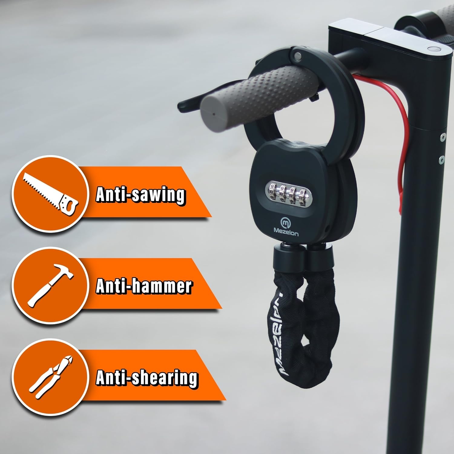 E-scooterslot Cijferslot 4-cijferig + Waterdichte Tas - 36% Korting