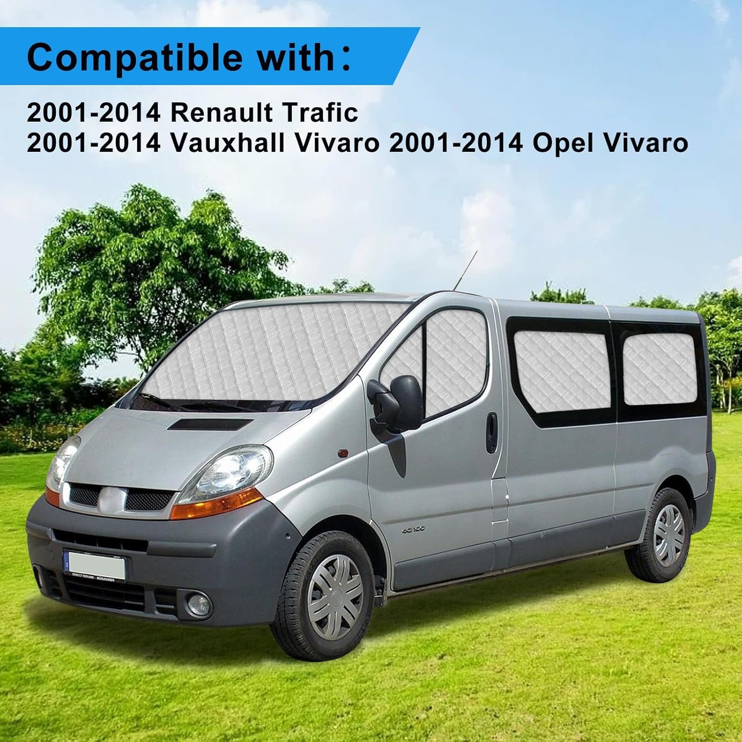 8-delige Autozonnescherm Set voor Renault Trafic/Opel Vivaro SWB (2001-2014) - 64% Korting