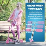 Opvouwbare Kinderstep 3-5 Jaar - LED Wielen & Verstelbaar Stuur (39% Korting)