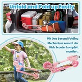 Opvouwbare Kinderstep 3-5 Jaar - LED Wielen & Verstelbaar Stuur (39% Korting)