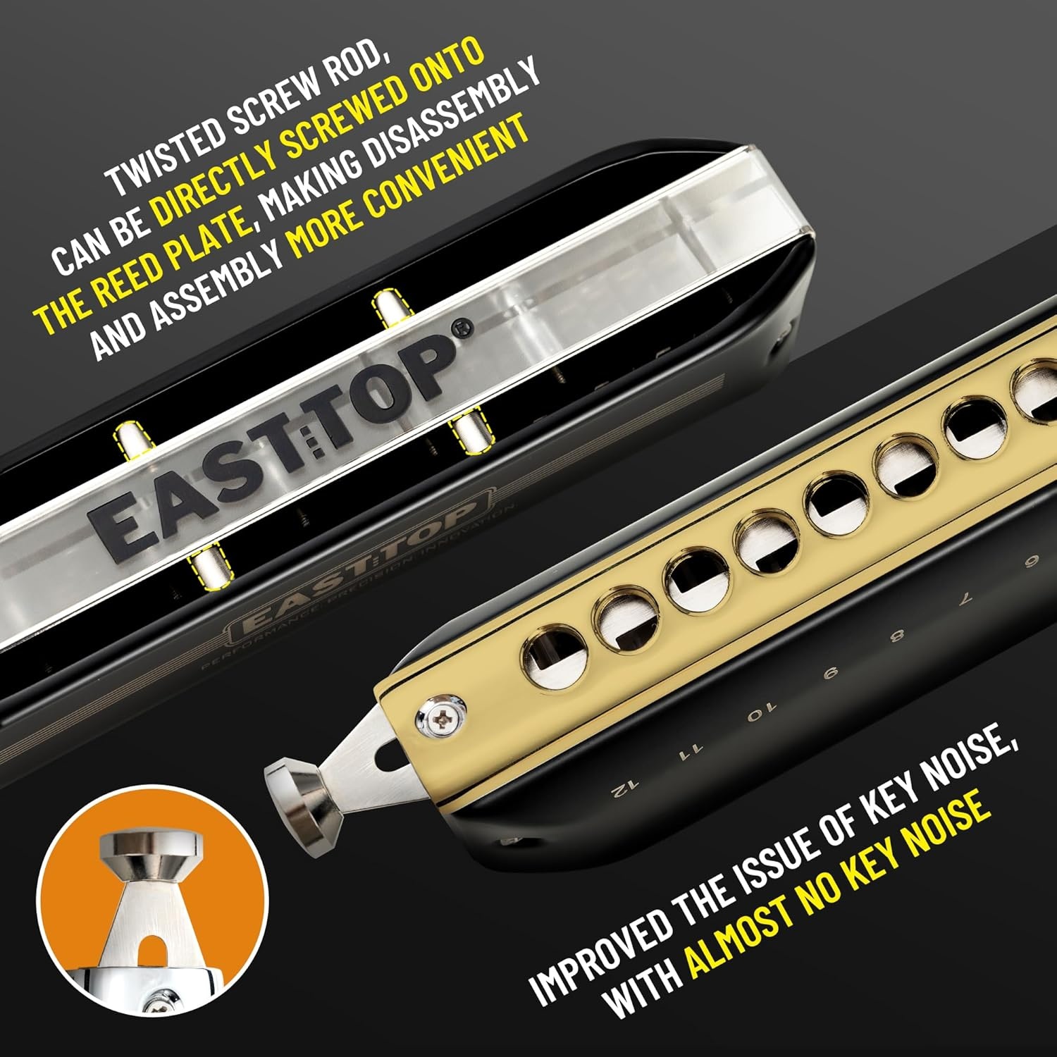 Professionele Chromatische Mondharmonica C-toets - 52% Korting!