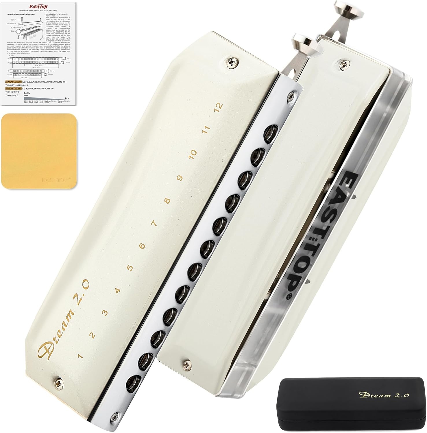 Professionele Chromatische Mondharmonica C-toets - 52% Korting!