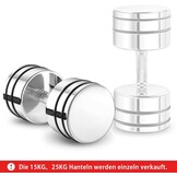 Stalen korte halter 25 kg verstelbaar ultracompact met gekartelde greep voor thuis