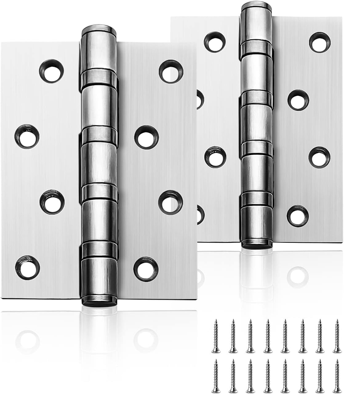 42% Korting! RVS Deurscharnieren Zilver - Heavy Duty 45kg (1 Paar)