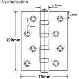42% Korting! RVS Deurscharnieren Zilver - Heavy Duty 45kg (1 Paar)