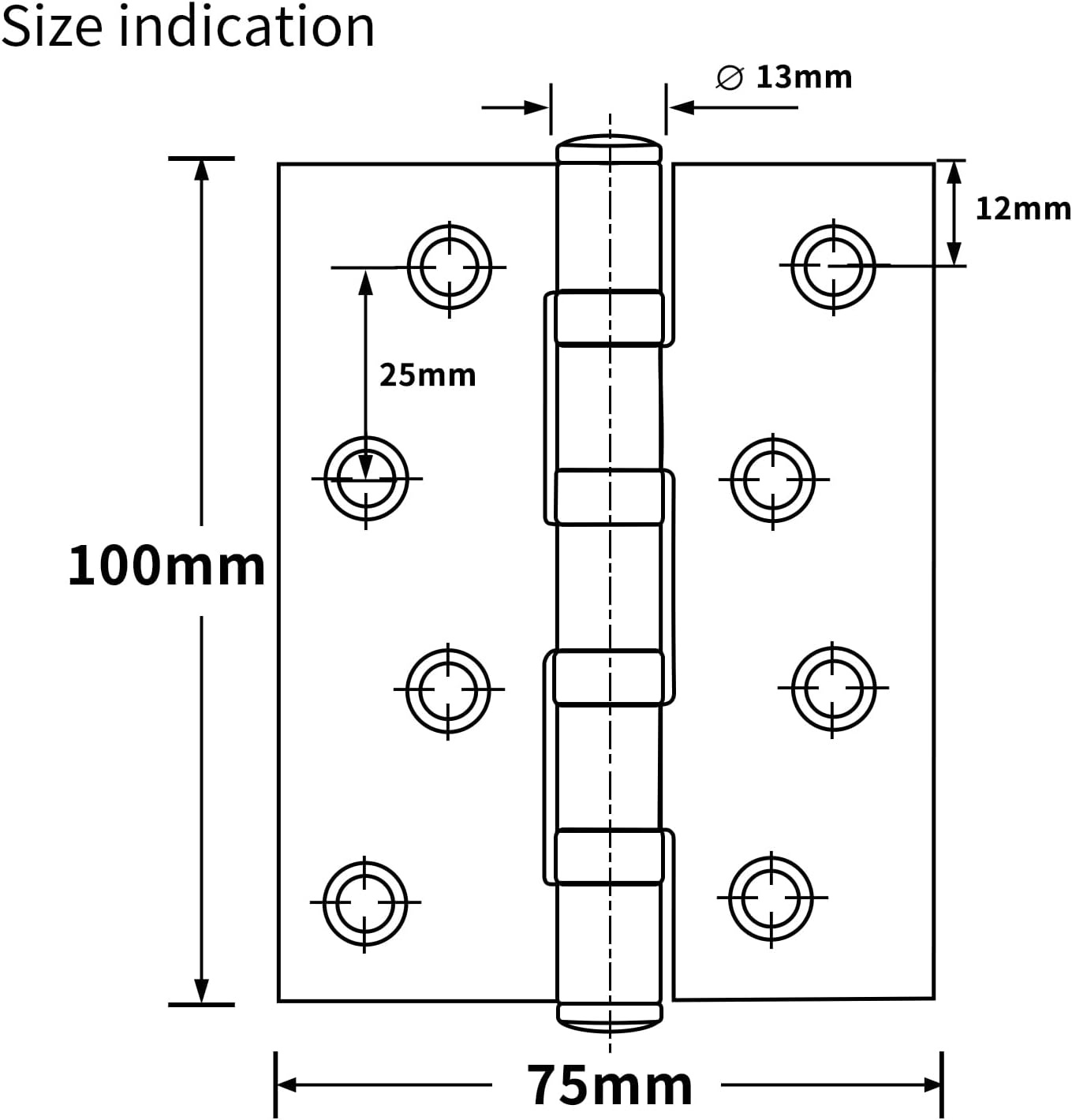 Deurscharnieren RVS 100mm Kogellagers - Zwaar Belastbaar (32% Korting)