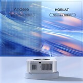 HORLAT Smart 4K Beamer, 28000 Lumen Thuisbioscoop With WiFi 6 Bluetooth for Outdoor, Auto/4P Trapeziumcorrectie, 50% Zoom, Android Projector for Smartphone/TV-Stick