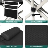 YITAHOME 2 stuks opvouwbare campingbedden voor volwassenen, zwaar belastbaar stevig kampbed 260 kg draagvermogen, sterke, dikkere buizen slaapbedje met draagtas voor reizen/kantoor/buiten, zwart