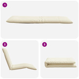 VidaXL Ligstoel Inklapbaar 48% Korting - Crème