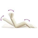 VidaXL Ligstoel Inklapbaar 48% Korting - Crème