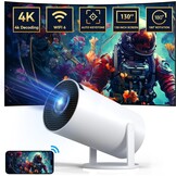 Mini 4K-projector met 180° rotatie 130-inch scherm, automatische keystone-correctie, compatibel met computer, mobiele telefoon - Home Theatre-video