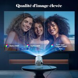 Mini 4K-projector met 180° rotatie 130-inch scherm, automatische keystone-correctie, compatibel met computer, mobiele telefoon - Home Theatre-video