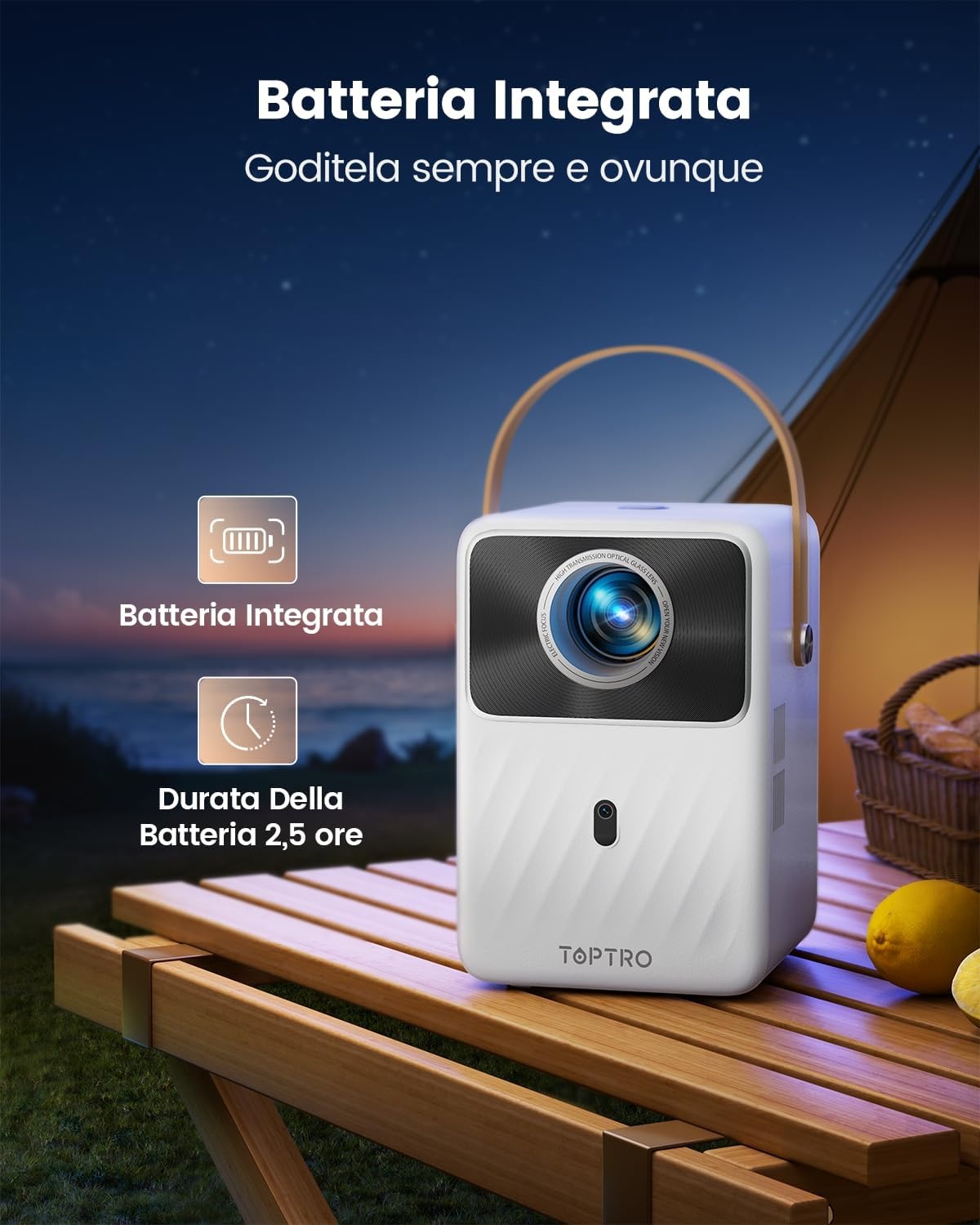 Draagbare Full HD Projector met Batterij (54% Korting!)