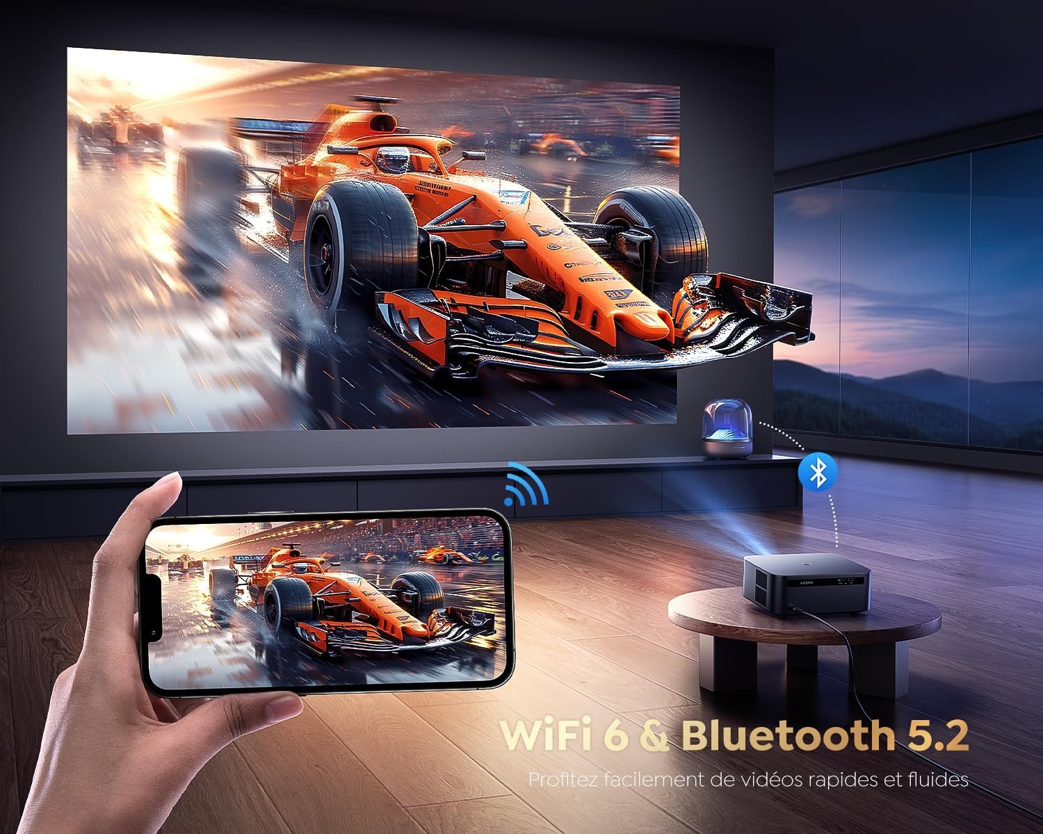 Smart Beamer Zwart 4K: 55% Korting!