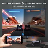 CASIRIS Omnistar Beamerset met 100 inch scherm, 1500 ANSI, autofocus, 1080p Full HD met 4K-ondersteuning, 5G WiFi Bluetooth-projector voor thuisbioscoop, outdoor, kantoor