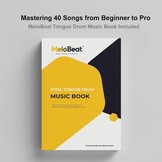 MeloBeat Tongtrommel, 14 inch, 15 tonen, professionele stalen tongtrommel, handpan set in D Dur incl. tongtrommel, liedboek, drumstokjes en trommel draagtas (zwart)