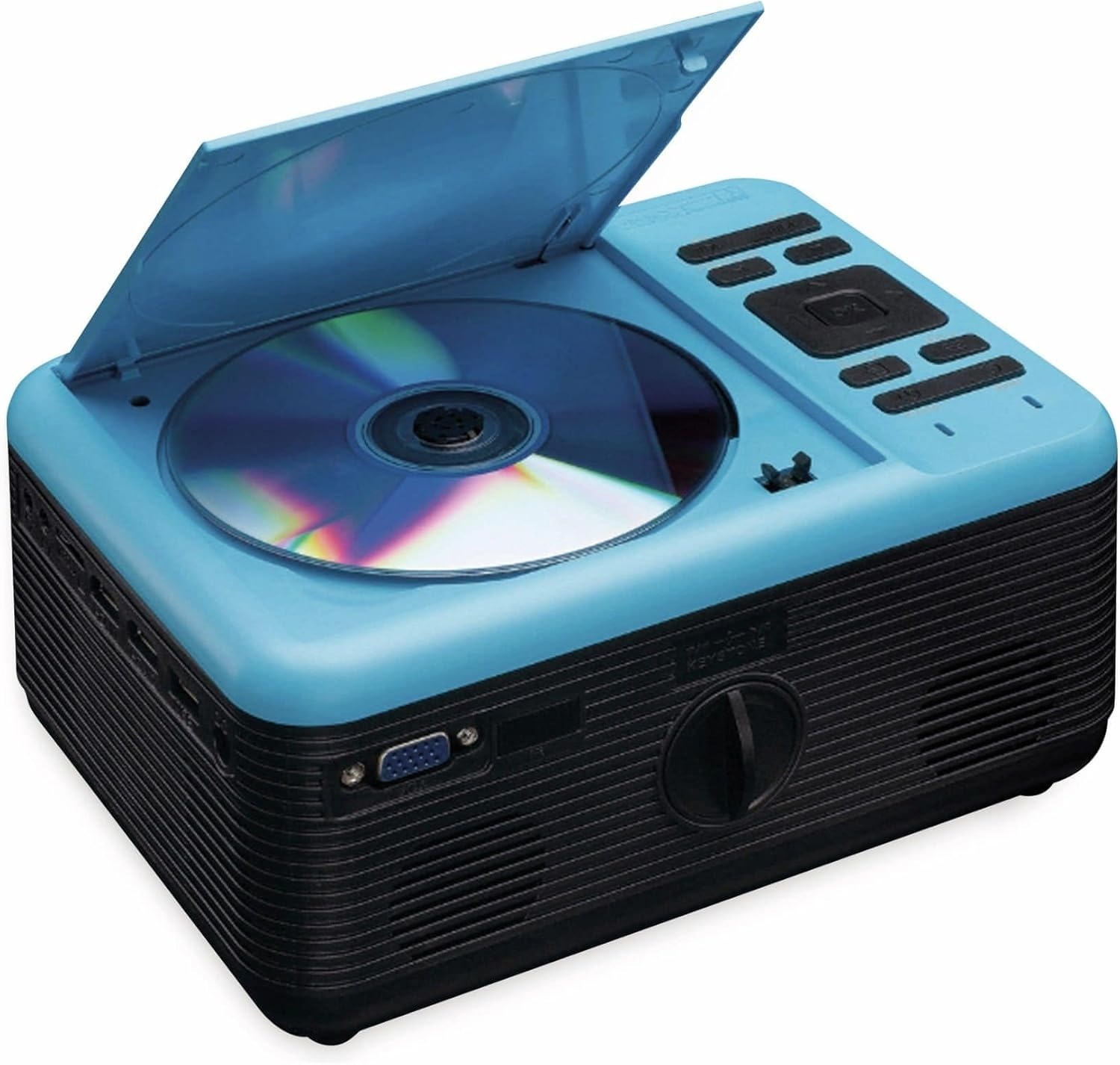 Lenco LPJ-500 - Bluetooth beamer - Mini Beamer - DVD speler - 2800 lumen - 30.000 uur levensduur - Full HD - Bluetooth 5.0-2 x HDMI - USB - SD - AV-in - VGA - blauw