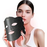 Led-gezichtsmasker, lichttherapie met rode lichtlamp, 660 nm en 850 nm siliconen lichttherapie-masker, 5 helderheidsniveaus en 10/15/20 minuten timer, rood licht therapie voor gezicht