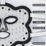 Led-gezichtsmasker, lichttherapie met rode lichtlamp, 660 nm en 850 nm siliconen lichttherapie-masker, 5 helderheidsniveaus en 10/15/20 minuten timer, rood licht therapie voor gezicht