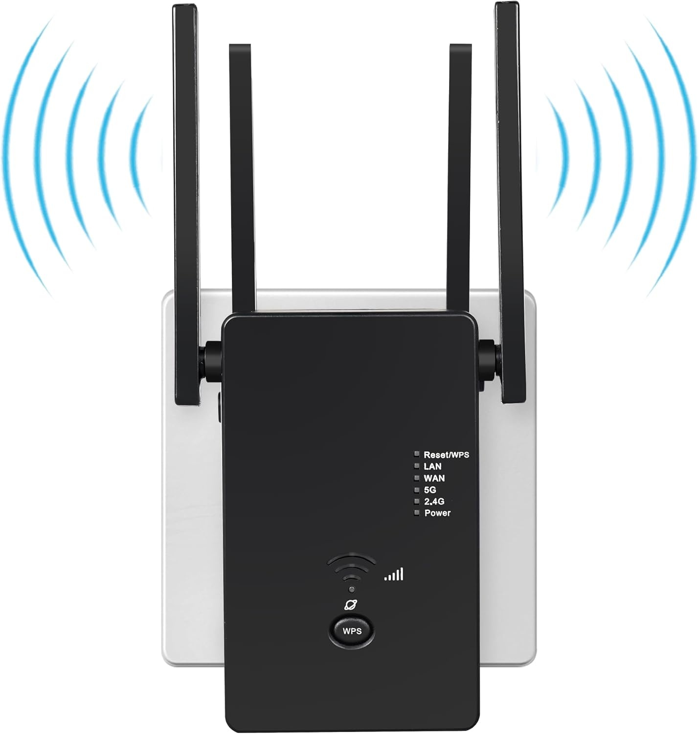 Wifi-versterker 1200 Mbit/s Dual Band, 4 Antennes, Zwart - Nu 28% Korting!