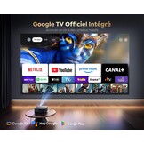 Zwarte Smart Beamer 4K met Google TV, 1500 ANSI Lumens, WiFi6 & Bluetooth