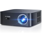 Zwarte Smart Beamer 4K met Google TV, 1500 ANSI Lumens, WiFi6 & Bluetooth
