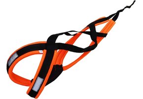 Hondentuig X-Back voor Sport: Gelijkmatige Druk, Bewegingsvrijheid - Zwart/Neonoranje S (78% Korting)