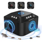 Ultrasone muizenverjager, 360° muizenverjager, frequentie regelbaar, muizenafweer, steekbaar, ongedierteafweer, rattenafschrikking, voor binnen, rattenafschrikking, met led-stroboscooplicht