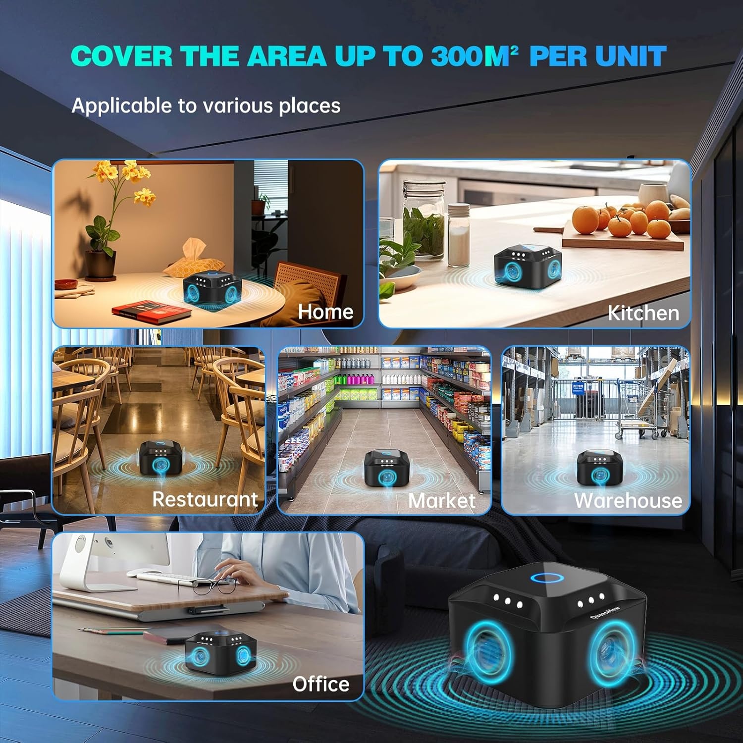 Ultrasone muizenverjager, 360° muizenverjager, frequentie regelbaar, muizenafweer, steekbaar, ongedierteafweer, rattenafschrikking, voor binnen, rattenafschrikking, met led-stroboscooplicht