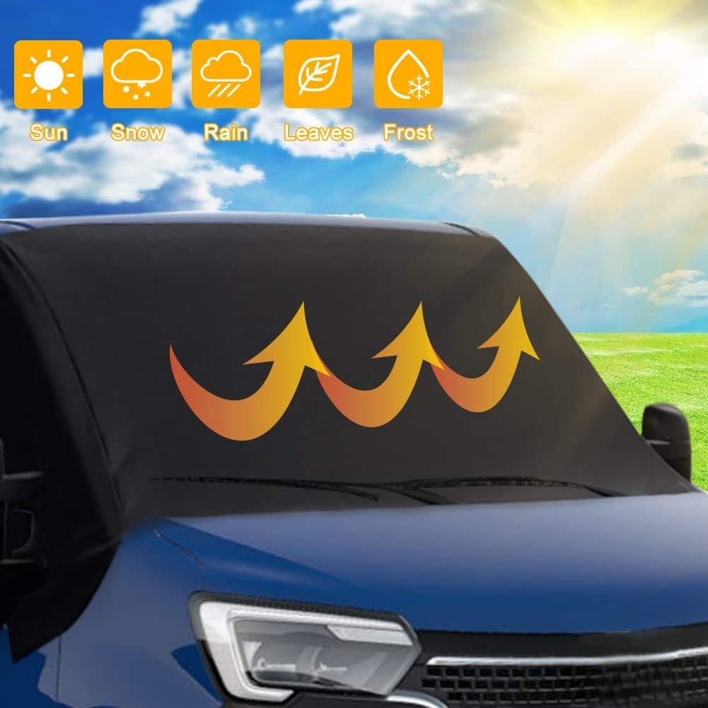 Frontglas Wrap Cover Vervanging voor Renault Master 2010-2023, Vervanging voor Opel Movano 2010-2023, Luxe Zonnescherm Frontglasbescherming Vervanging voor Nissan NV400 2010-2023/Interstar