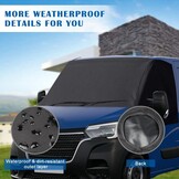 Frontglas Wrap Cover Vervanging voor Renault Master 2010-2023, Vervanging voor Opel Movano 2010-2023, Luxe Zonnescherm Frontglasbescherming Vervanging voor Nissan NV400 2010-2023/Interstar
