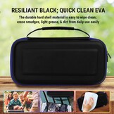 Orzly Draagtas ontworpen voor Playstation Portal Remote Player voor PS5-console bevat accessoires, reis- en opslagbescherming voor headset-oplader en meer zwart/blauw - Geschenkdoos editie