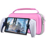 Orzly Draagtas ontworpen voor Playstation Portal Remote Player voor PS5-console bevat accessoires, reis- en opslagbescherming voor headset-oplader en meer zwart/blauw - Geschenkdoos editie