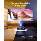 ULTIMEA Native Full HD 1080p beamer, 4K-projector, ondersteunt 900 ANSI, objectvermijding, automatische focus/keystone in 6D, wifi-bluetooth-overheadprojector voor iOS/Android/tv-stick