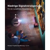 ULTIMEA Native Full HD 1080p beamer, 4K-projector, ondersteunt 900 ANSI, objectvermijding, automatische focus/keystone in 6D, wifi-bluetooth-overheadprojector voor iOS/Android/tv-stick