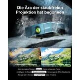 ULTIMEA Native Full HD 1080p beamer, 4K-projector, ondersteunt 900 ANSI, objectvermijding, automatische focus/keystone in 6D, wifi-bluetooth-overheadprojector voor iOS/Android/tv-stick