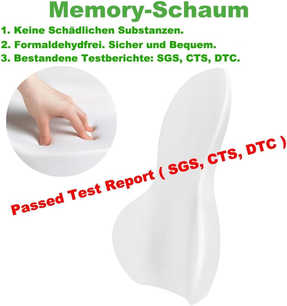 Ergonomisch Lendensteunkussen van Memoryschuim voor Autostoelen - Rugondersteuning met Ademende Meshhoes