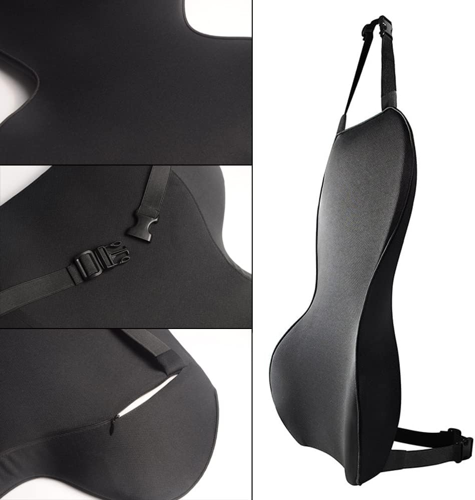 Ergonomisch Lendensteunkussen van Memoryschuim voor Autostoelen - Rugondersteuning met Ademende Meshhoes