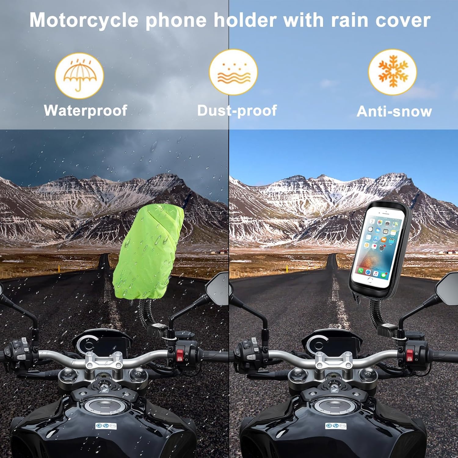 Waterdichte Telefoonhouder Motor 48% Korting - 6,7" Smartphones