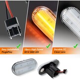 NSLUMO 2 stuks heldere lens, led-zijmarkeringslichten, knipperlichten voor R/enault N/issan Interstar O/pel