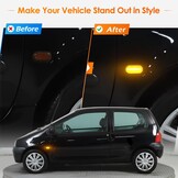 NSLUMO 2 stuks heldere lens, led-zijmarkeringslichten, knipperlichten voor R/enault N/issan Interstar O/pel