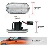 NSLUMO 2 stuks heldere lens, led-zijmarkeringslichten, knipperlichten voor R/enault N/issan Interstar O/pel
