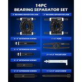 Heavy Duty Lagertrekkerset & Splijter 14-delig (34% Korting)