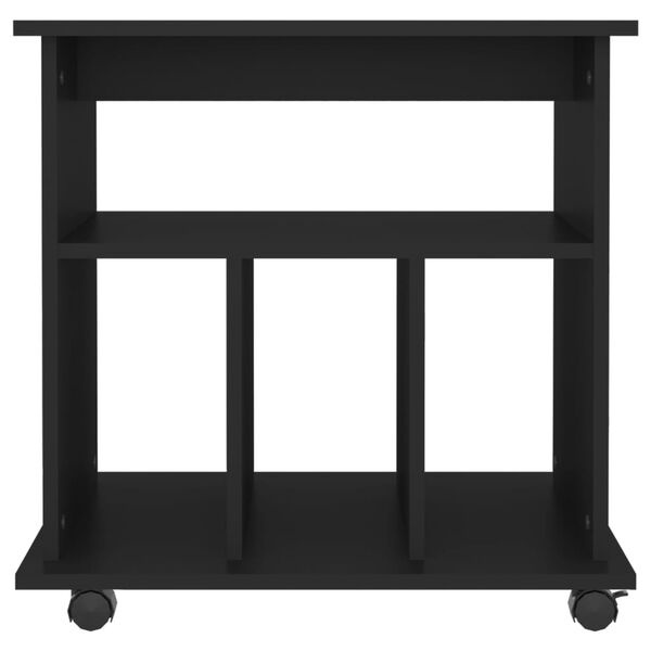 VidaXL Rolkast 60x45x60 cm Bewerkt Hout Zwart - 67% Korting!