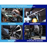 FIAC Draagbare luchtcompressor Supersilent 6, olievrij, maximale druk 8 bar, 1 pk, tank 6 liter, geluidsniveau 58 dB LpA