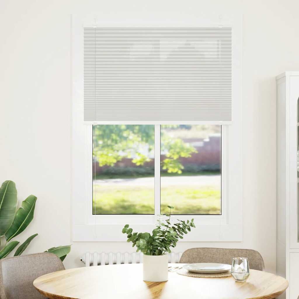 vidaXL Plissé Rolgordijn Lichtgrijs - 95x150 cm - 56% Korting
